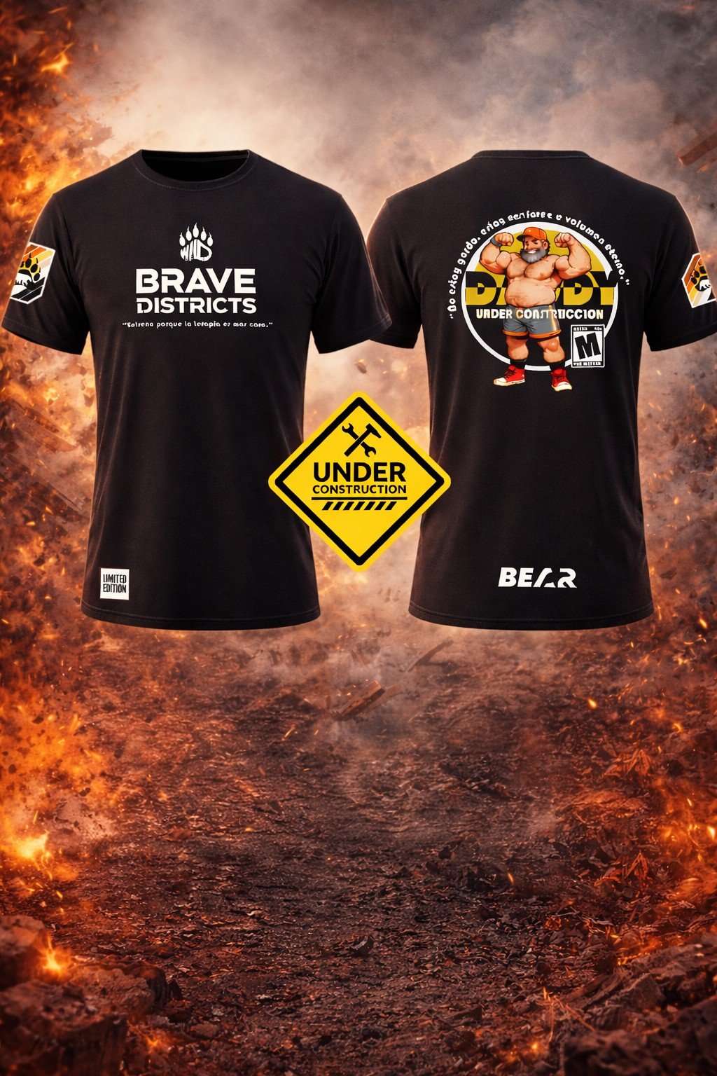 Daddy Under Construction — Polera Brave Districts