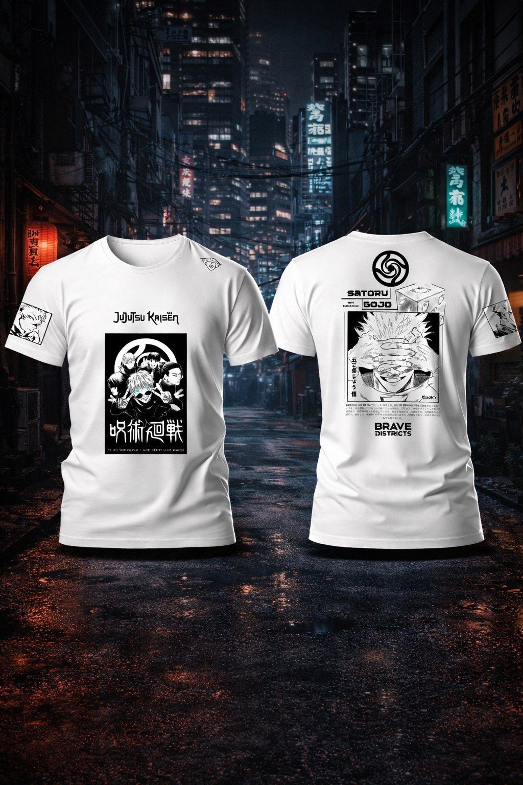 Polera Anime Jujutsu Kaisen – Gojo Satoru | Brave Districts