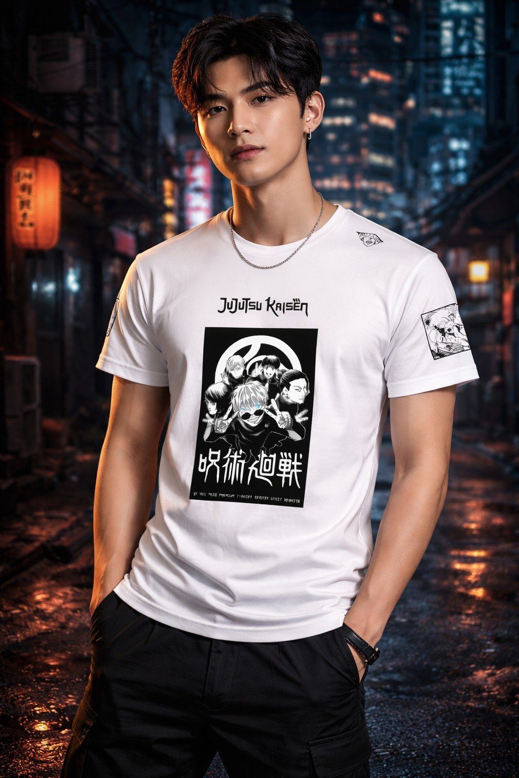 Polera Anime Jujutsu Kaisen – Gojo Satoru | Brave Districts