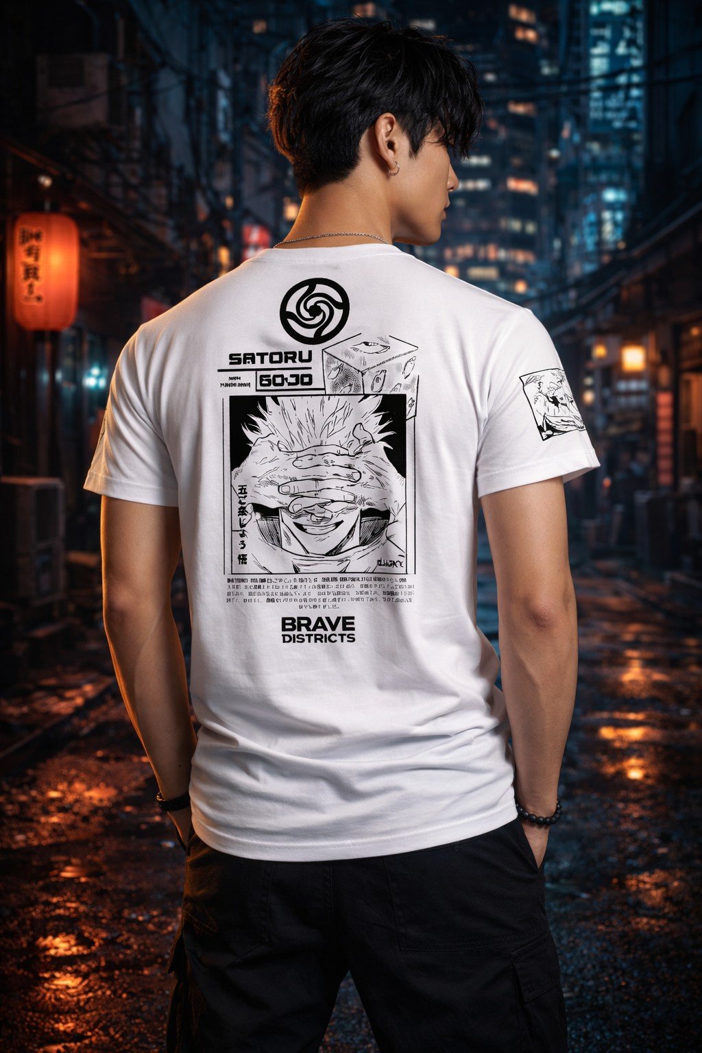 Polera Anime Jujutsu Kaisen – Gojo Satoru | Brave Districts